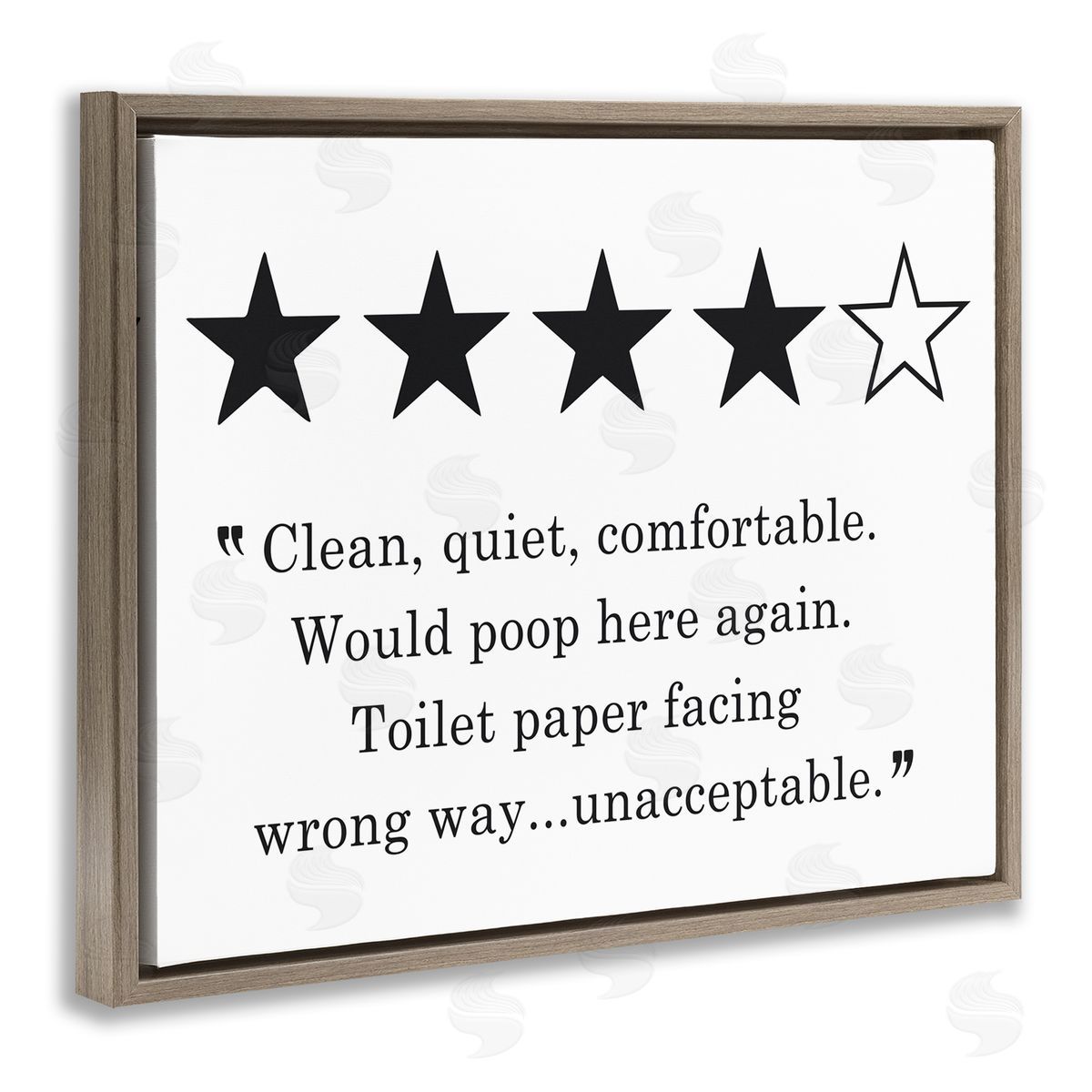 Lettered and Lined Four Star Bathroom Review Funny Toilet Paper Humor