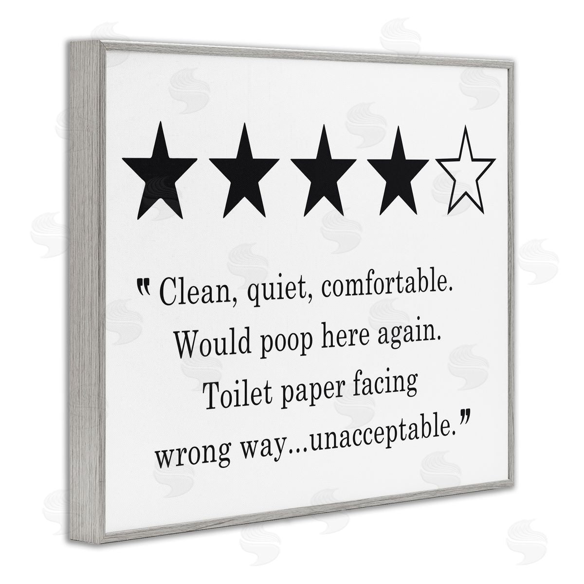 Lettered and Lined Four Star Bathroom Review Funny Toilet Paper Humor