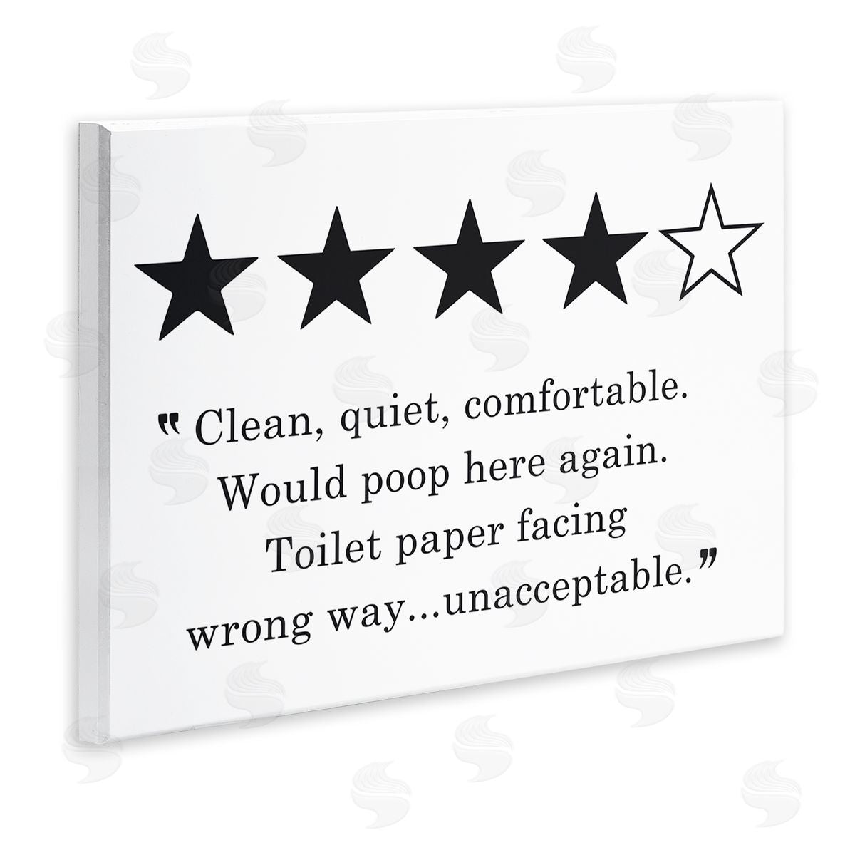 Lettered and Lined Four Star Bathroom Review Funny Toilet Paper Humor