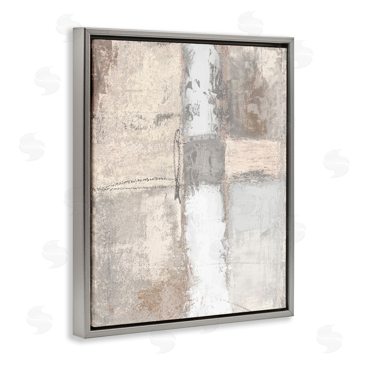 Michael Marcon Abstract Geometric Block Shapes Muddy Beige Tones