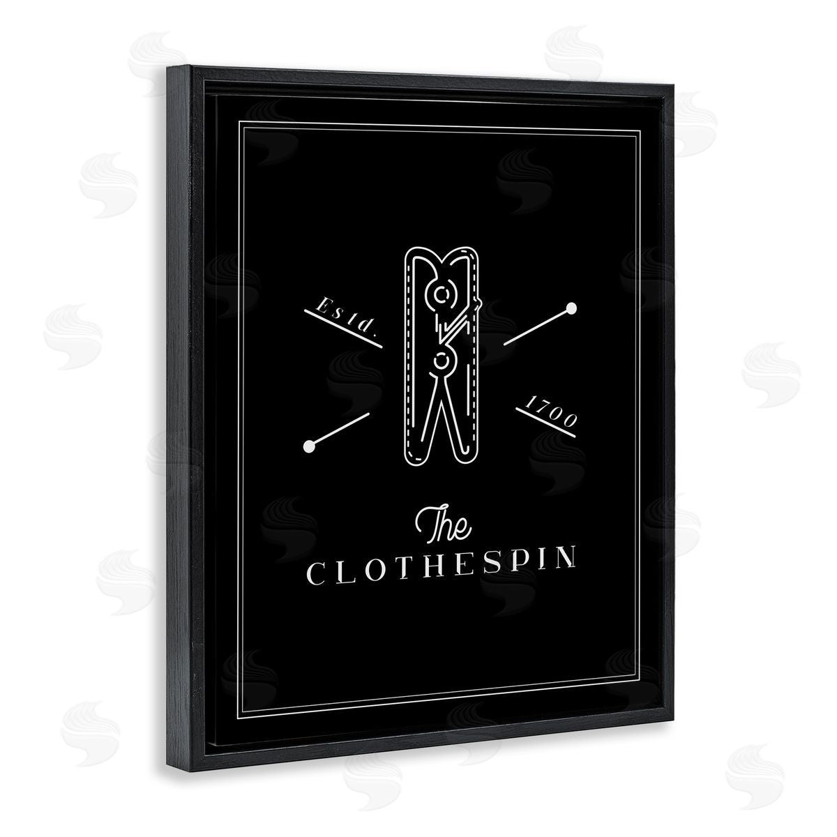 Andrea Jasid Grassi The Clothespin Minimal Black White Laundry Room Phrase