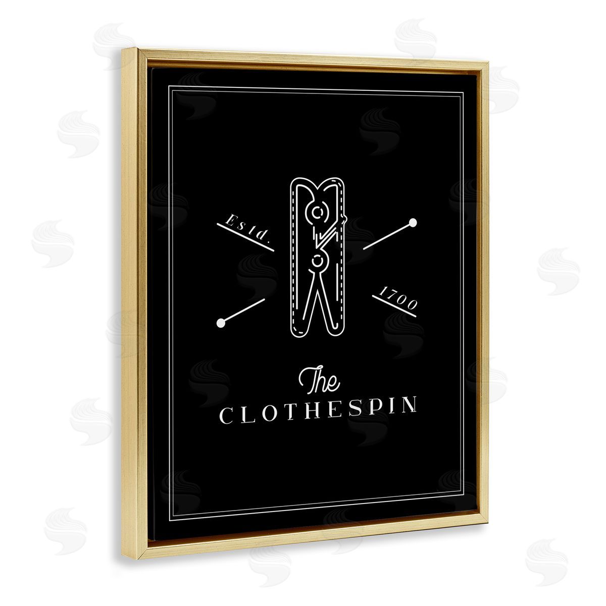 Andrea Jasid Grassi The Clothespin Minimal Black White Laundry Room Phrase