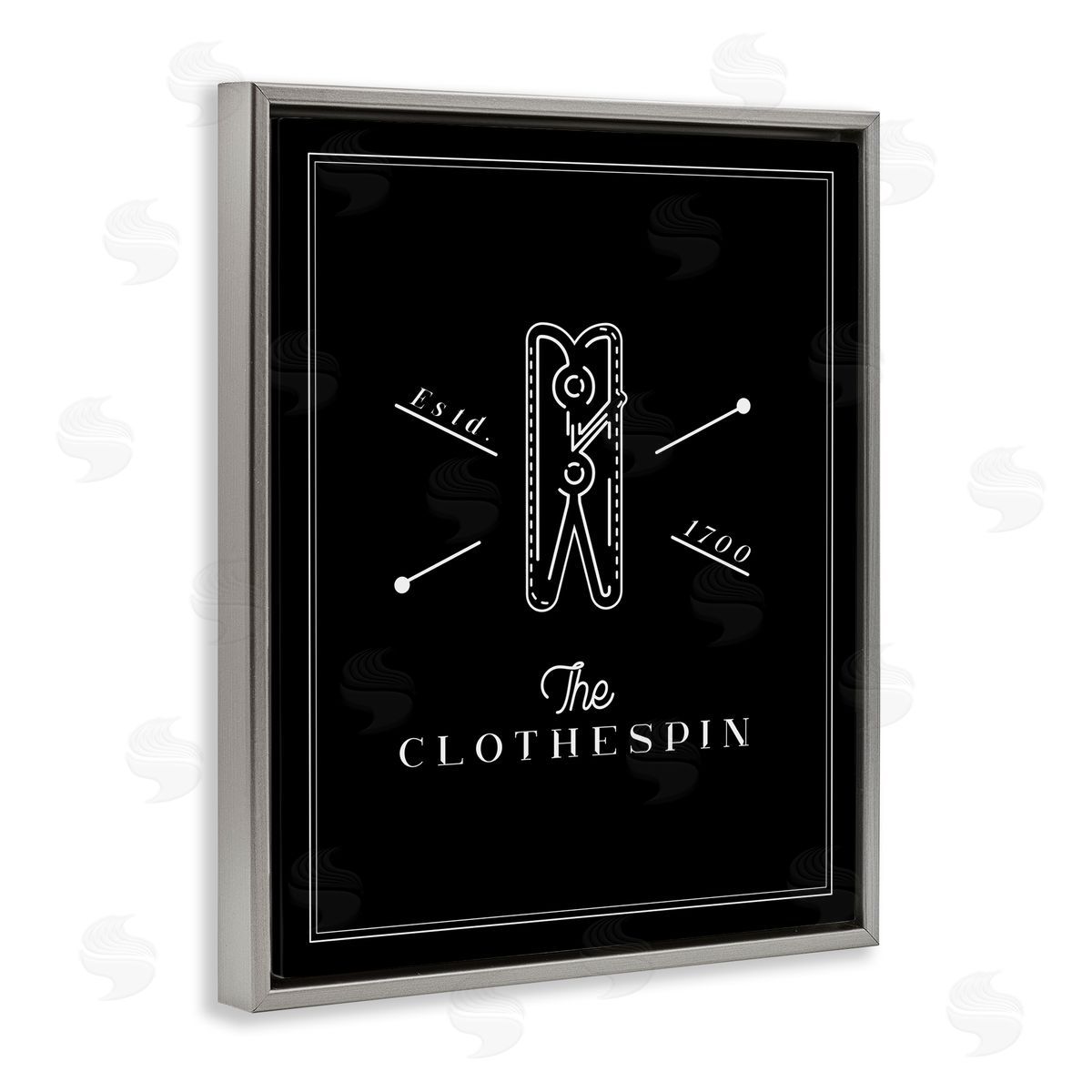 Andrea Jasid Grassi The Clothespin Minimal Black White Laundry Room Phrase