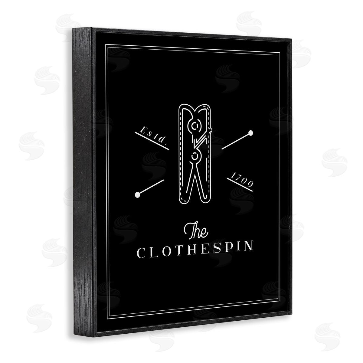 Andrea Jasid Grassi The Clothespin Minimal Black White Laundry Room Phrase
