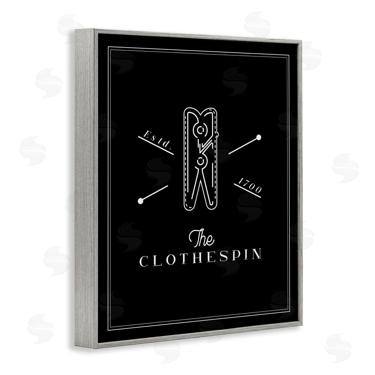 Andrea Jasid Grassi The Clothespin Minimal Black White Laundry Room Phrase