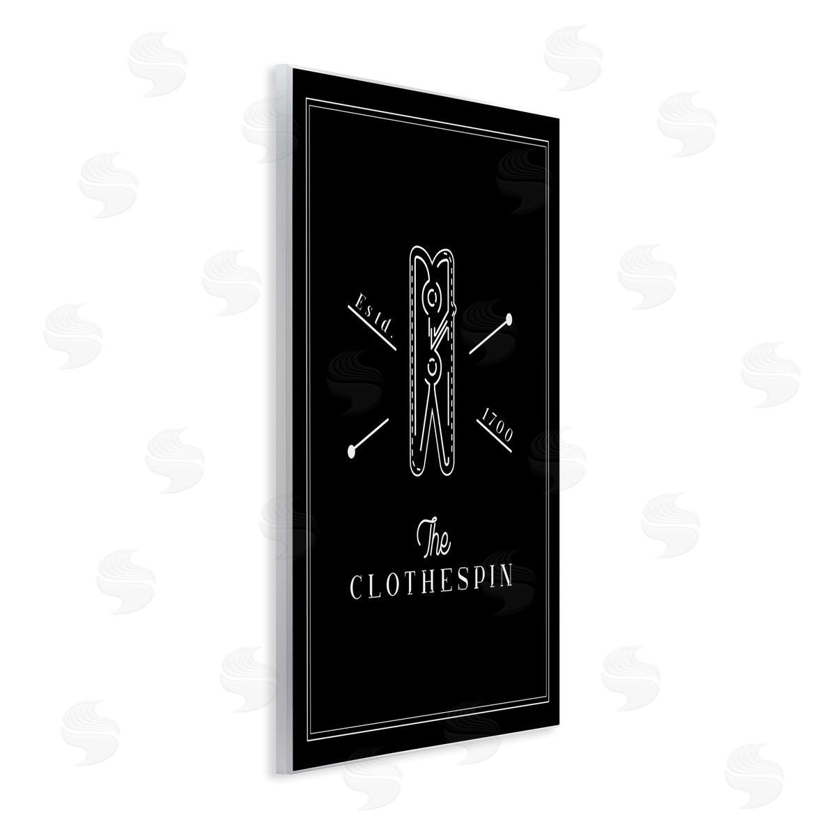 Andrea Jasid Grassi The Clothespin Minimal Black White Laundry Room Phrase