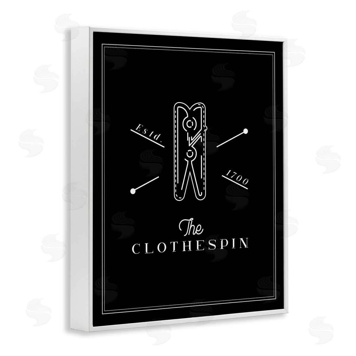 Andrea Jasid Grassi The Clothespin Minimal Black White Laundry Room Phrase