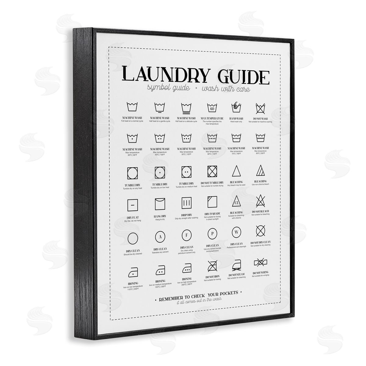 Andrea Jasid Grassi Laundry Room Minimal Symbols Guide Check Pockets