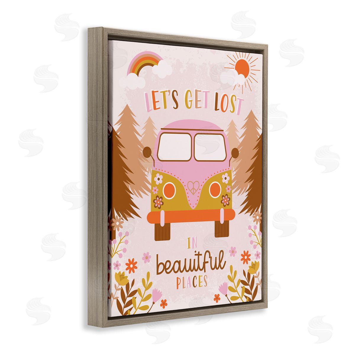 Angela Nickeas Let's Get Lost Phrase Adventure Peace Flowers Van