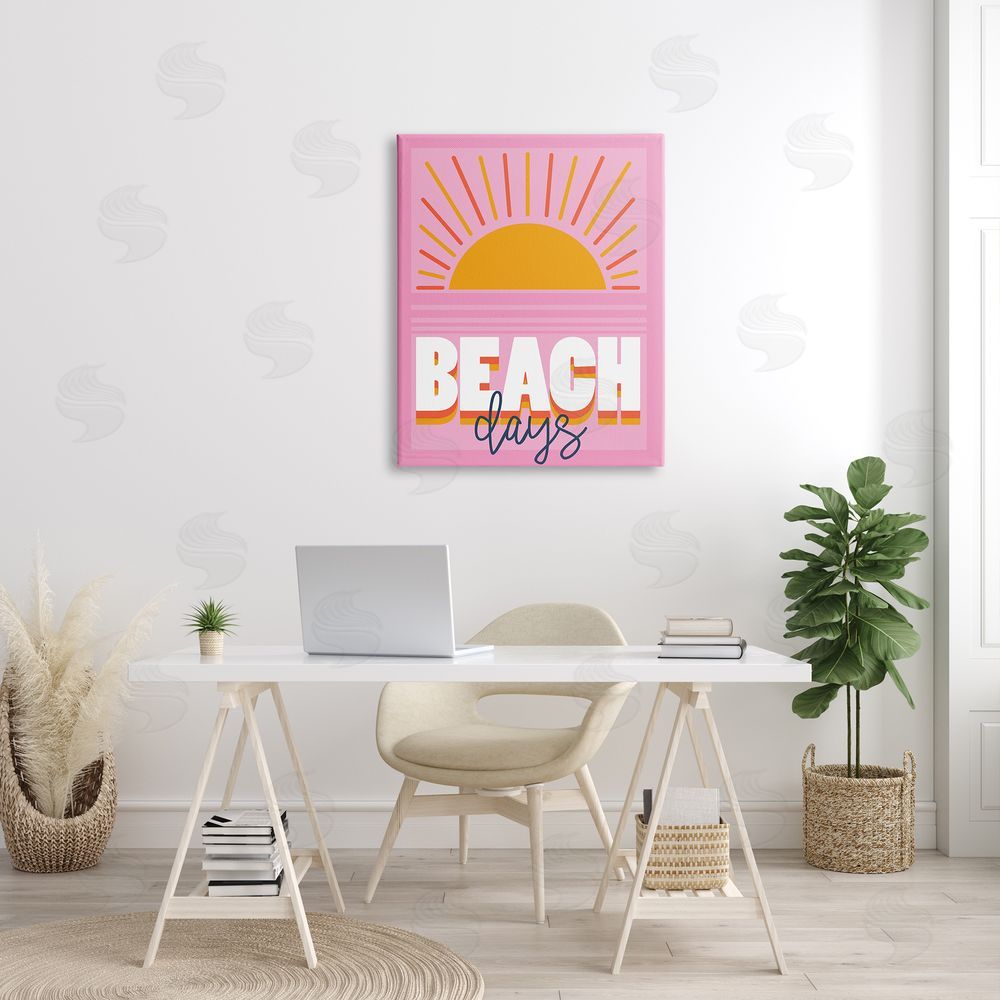 Angela Nickeas Beach Days Quote Rising Sun Ray Horizon Pink