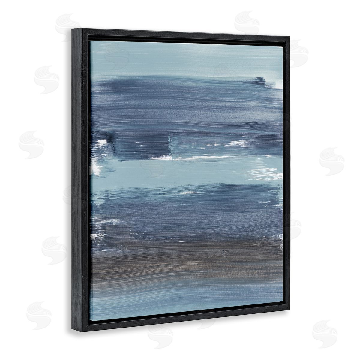 Bronwyn Baker Abstract Dark Blue Ocean Waves Nautical Movements