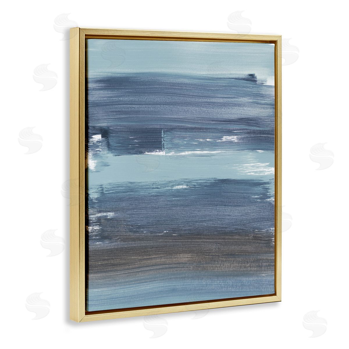 Bronwyn Baker Abstract Dark Blue Ocean Waves Nautical Movements