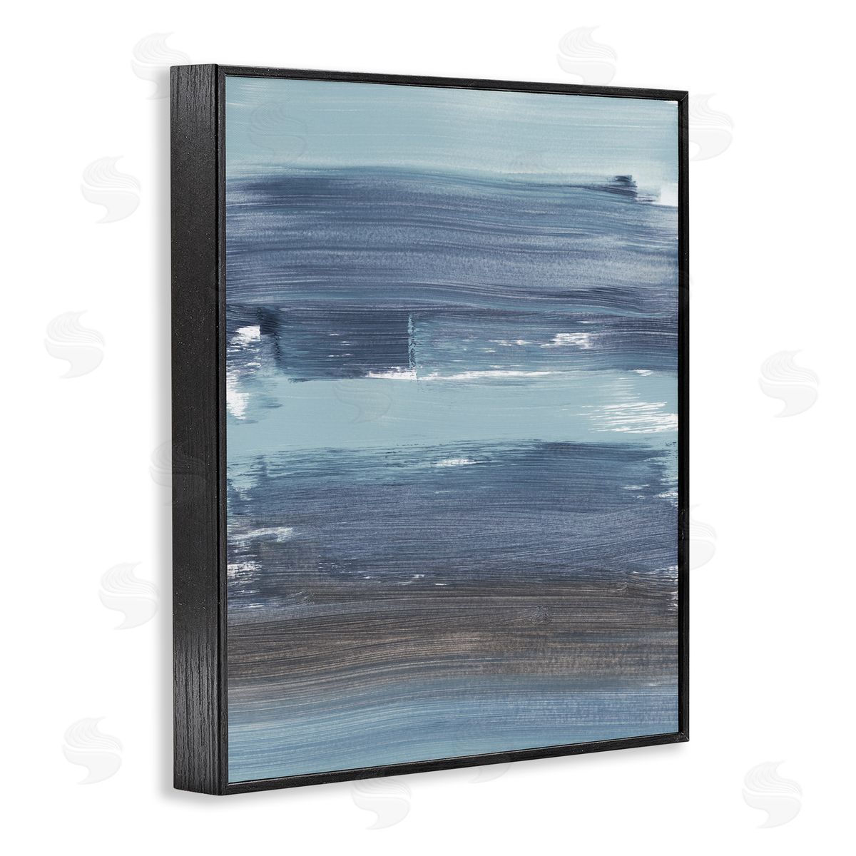 Bronwyn Baker Abstract Dark Blue Ocean Waves Nautical Movements