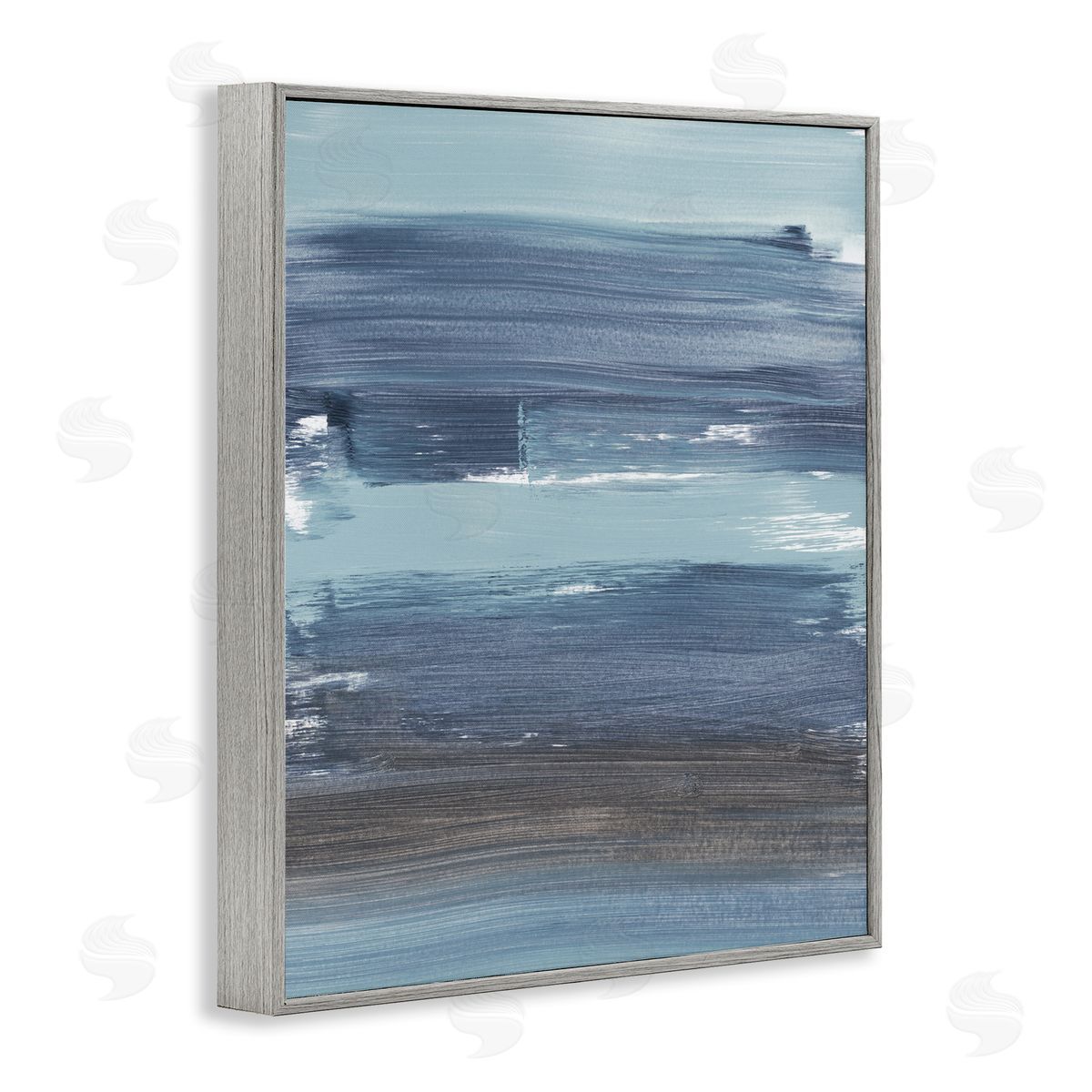 Bronwyn Baker Abstract Dark Blue Ocean Waves Nautical Movements