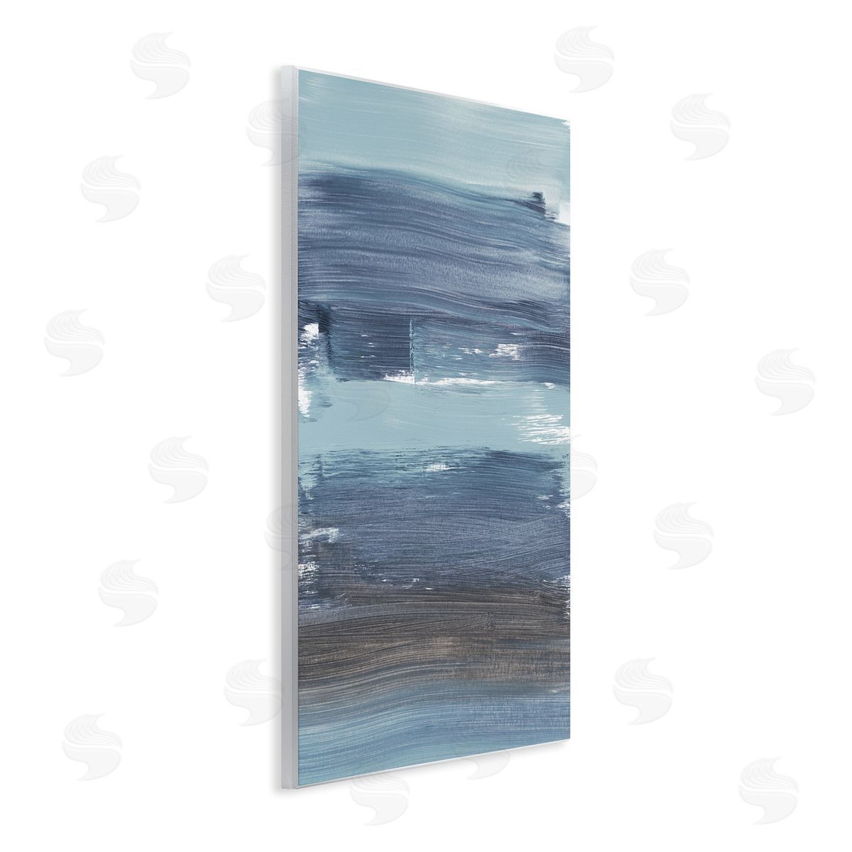 Bronwyn Baker Abstract Dark Blue Ocean Waves Nautical Movements