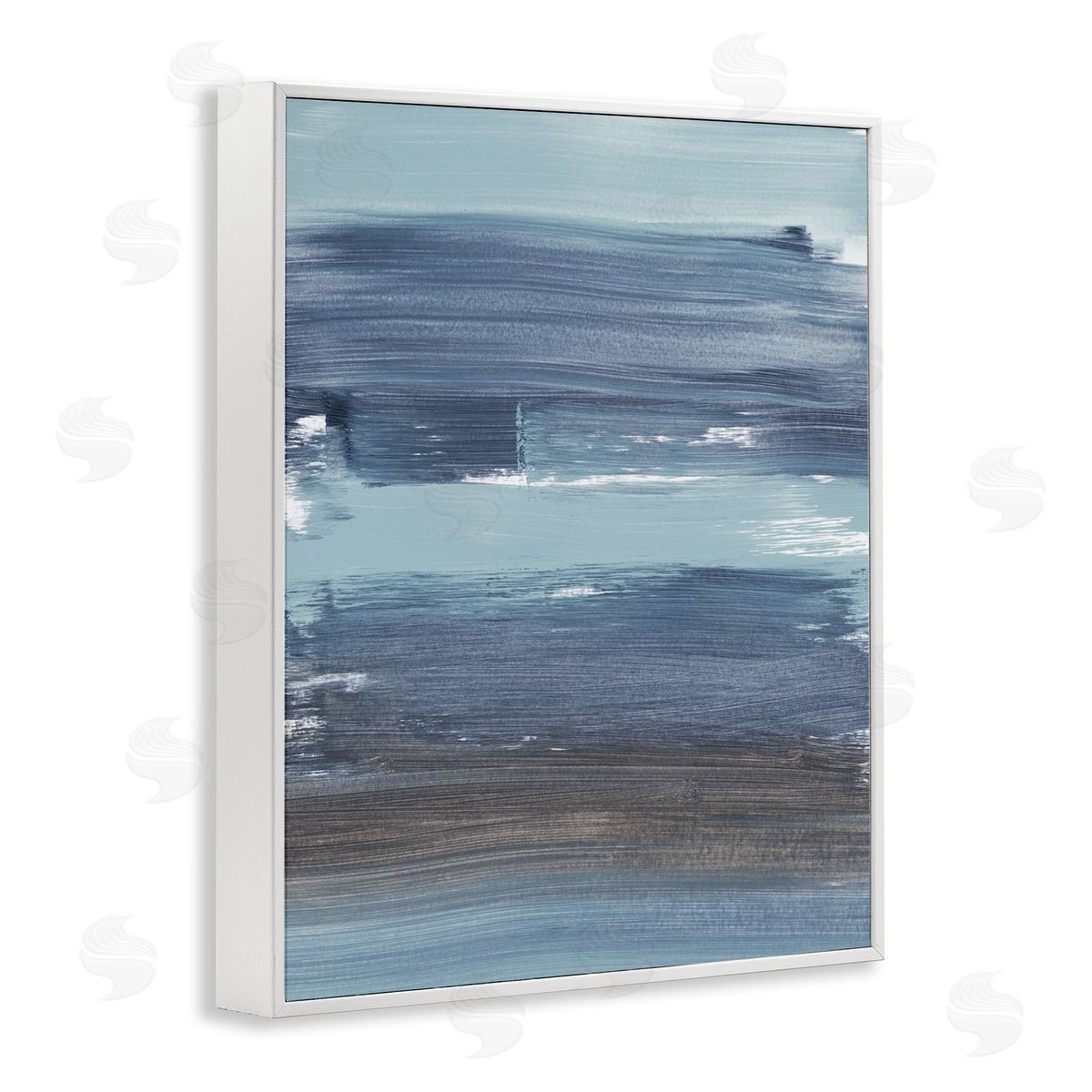 Bronwyn Baker Abstract Dark Blue Ocean Waves Nautical Movements