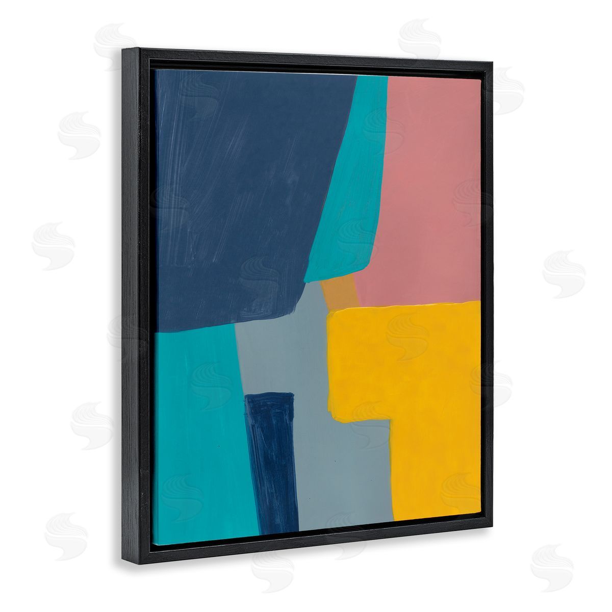 Bronwyn Baker Geometric Pop Abstract Shapes Pink Blue Yellow