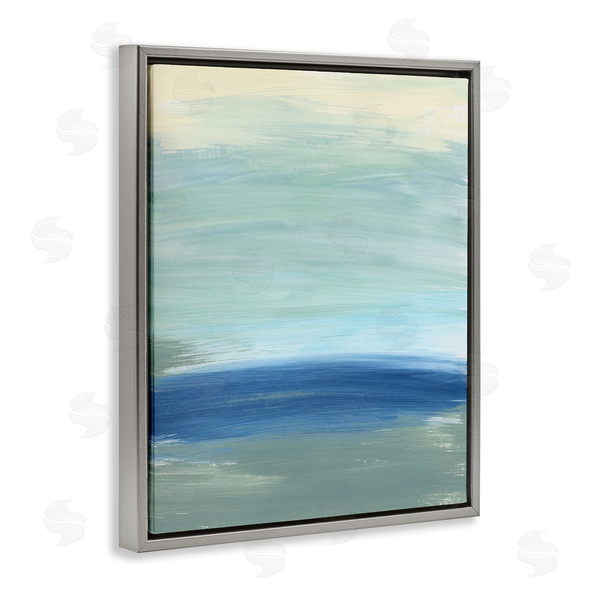 Bronwyn Baker Abstract Nautical Wave Inspiration Fluid Blue Waves