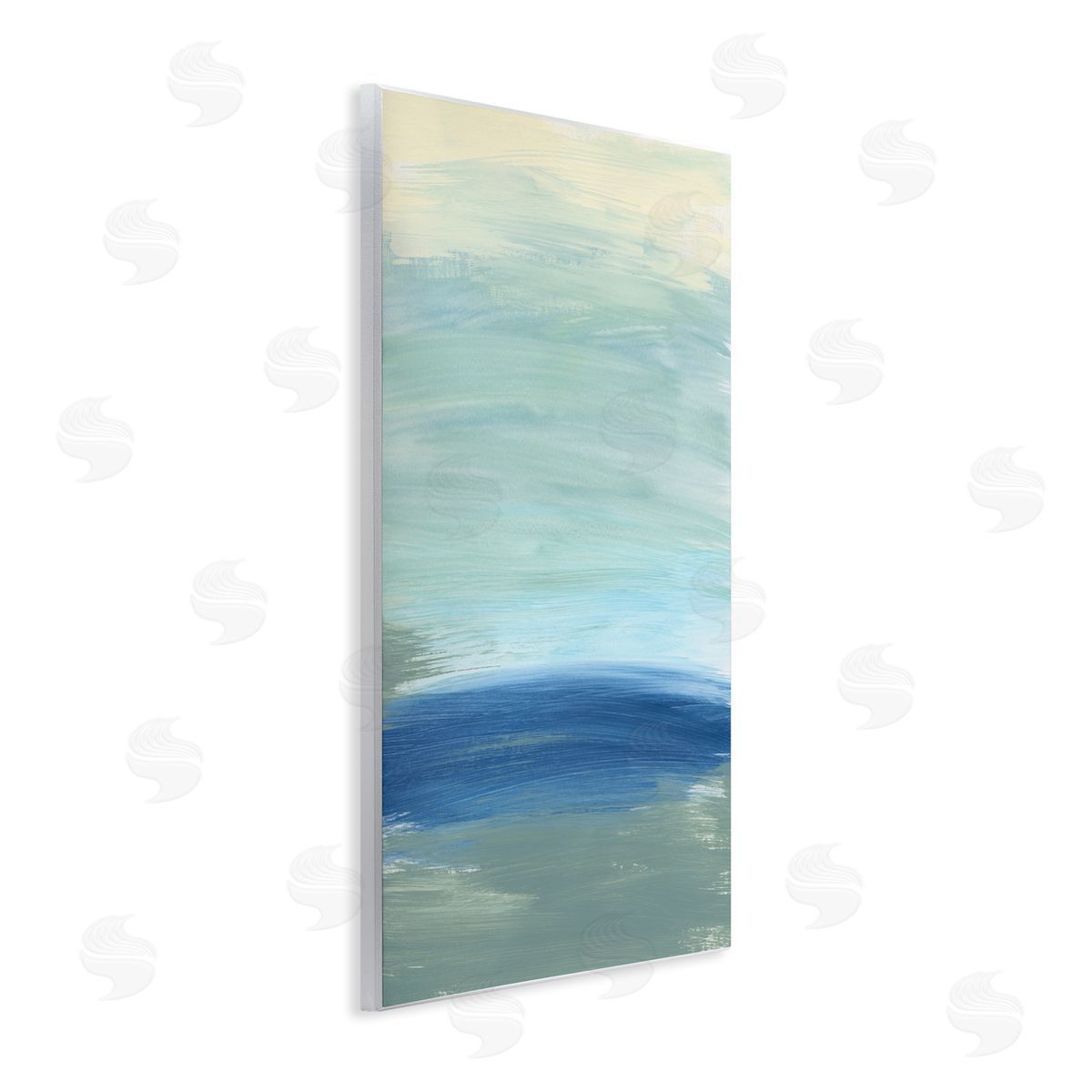 Bronwyn Baker Abstract Nautical Wave Inspiration Fluid Blue Waves
