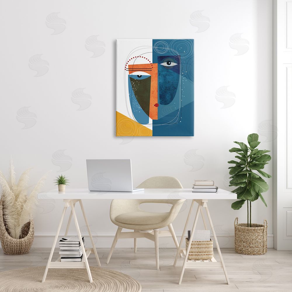 Ishita Banerjee Modern Facial Abstraction Contrasting Deco Eye Shapes