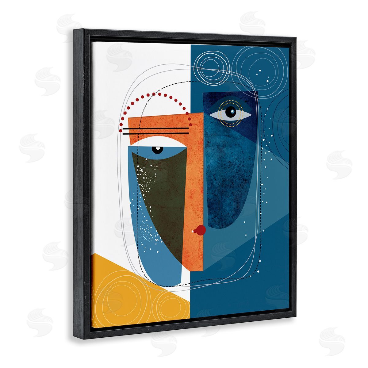Ishita Banerjee Modern Facial Abstraction Contrasting Deco Eye Shapes