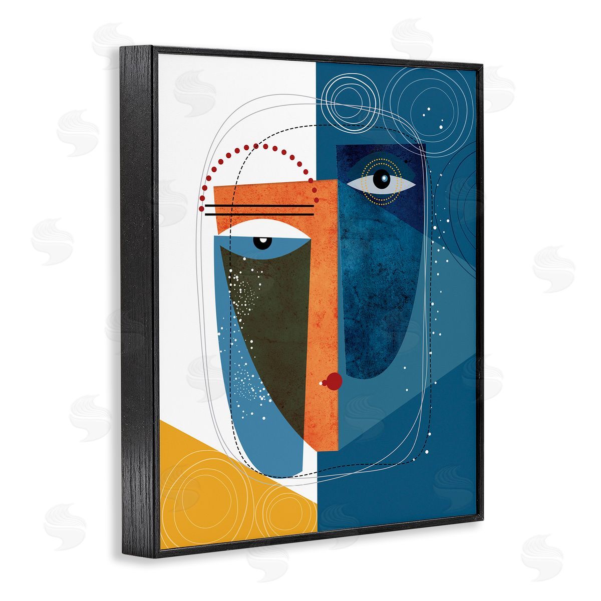 Ishita Banerjee Modern Facial Abstraction Contrasting Deco Eye Shapes