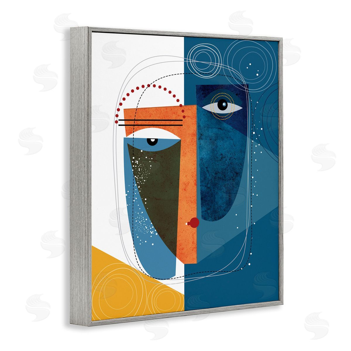 Ishita Banerjee Modern Facial Abstraction Contrasting Deco Eye Shapes