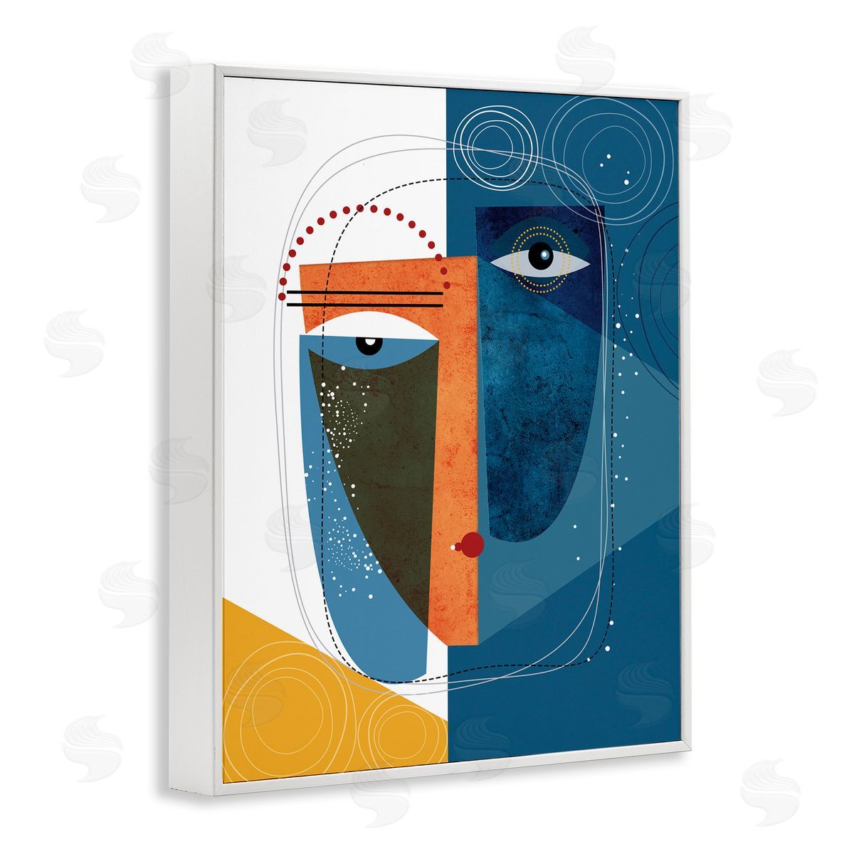 Ishita Banerjee Modern Facial Abstraction Contrasting Deco Eye Shapes