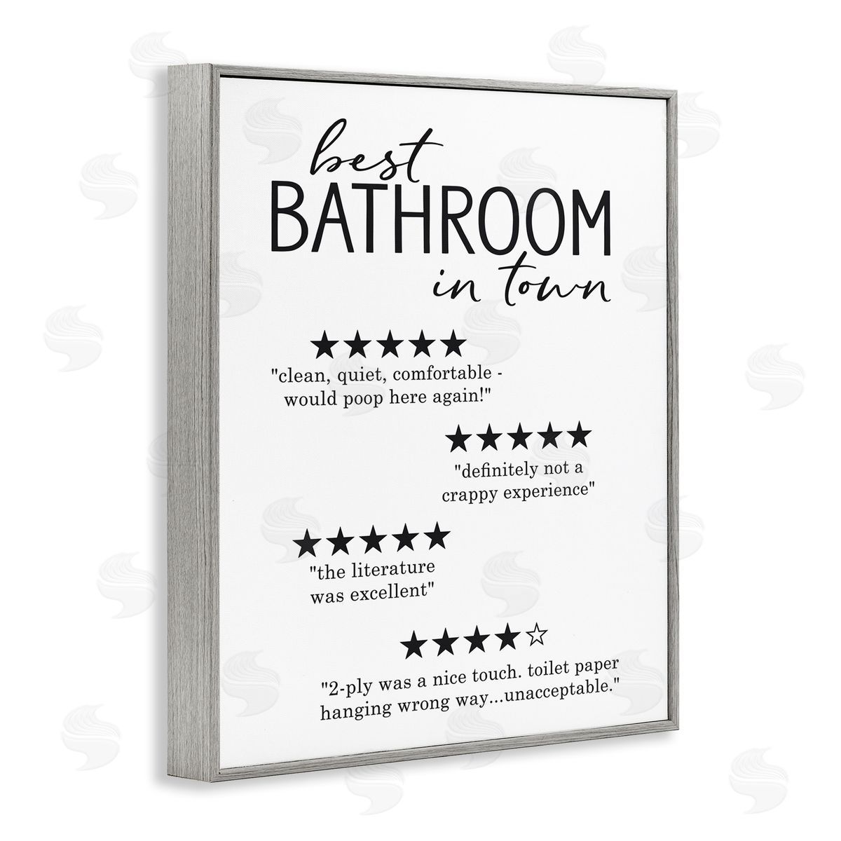 Lettered and Lined Best Bathroom Five Star Reviews Funny Bath Phrases