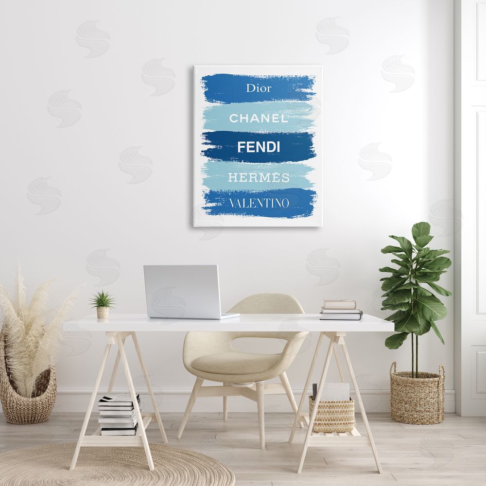 Martina Pavlova Blue Denim Brush Strokes Glam Fashion Phrases