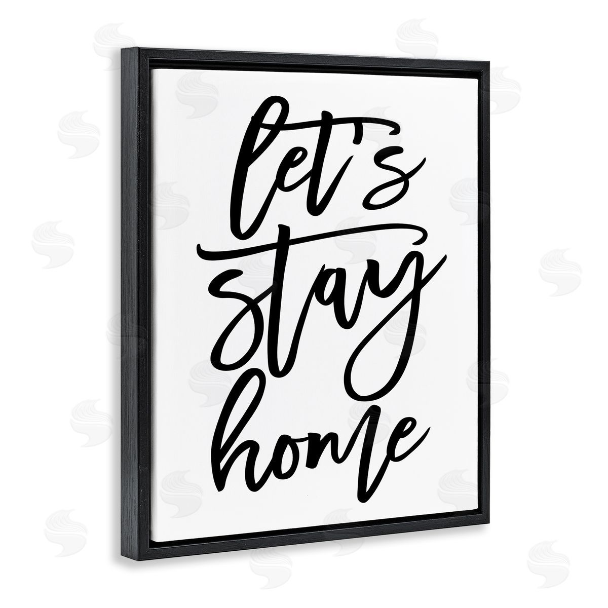 BlursByAI Let's Stay Home Quote Fluid Cursive Typography Minimal