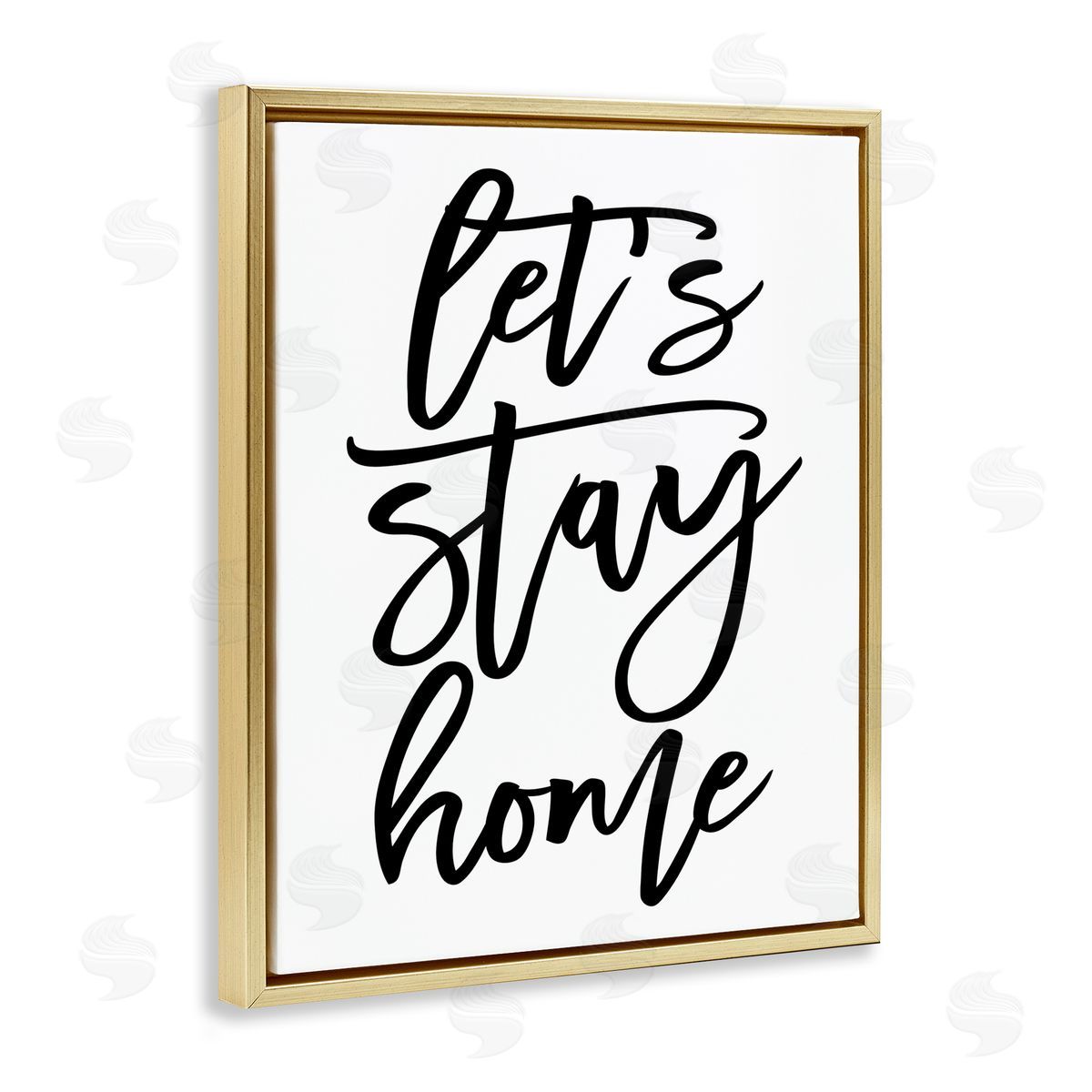 BlursByAI Let's Stay Home Quote Fluid Cursive Typography Minimal