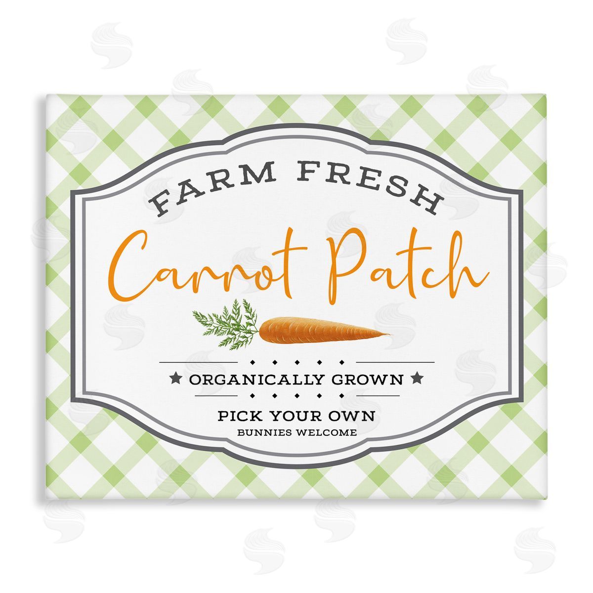 AE Design Farm fr_sideesh Carrot Patch Country Sign Green Plaid