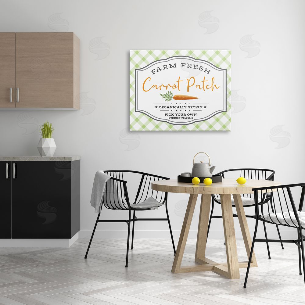 AE Design Farm fr_sideesh Carrot Patch Country Sign Green Plaid