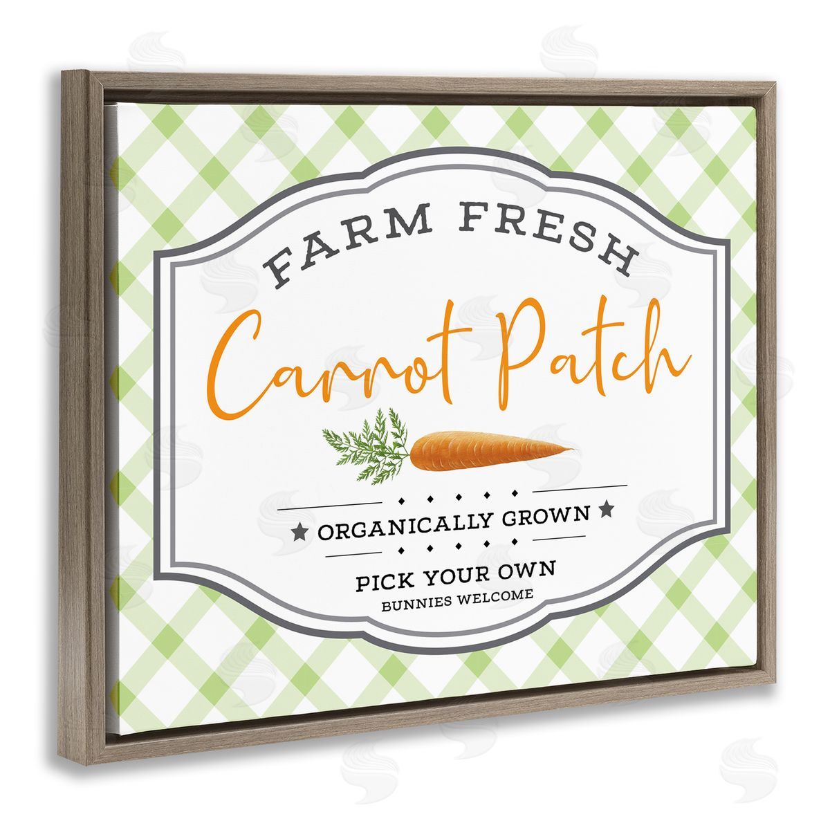 AE Design Farm fr_sideesh Carrot Patch Country Sign Green Plaid
