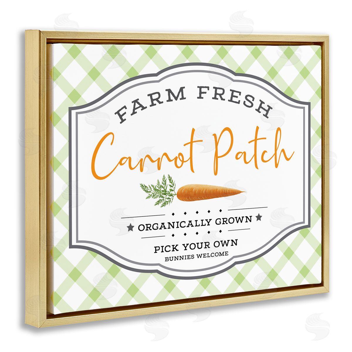 AE Design Farm fr_sideesh Carrot Patch Country Sign Green Plaid