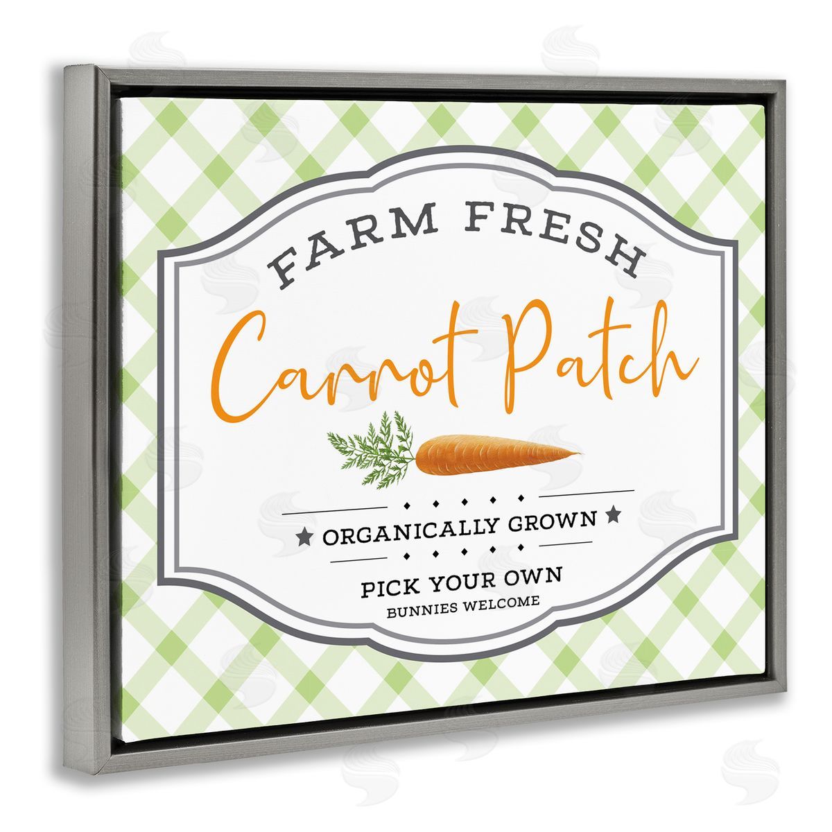 AE Design Farm fr_sideesh Carrot Patch Country Sign Green Plaid