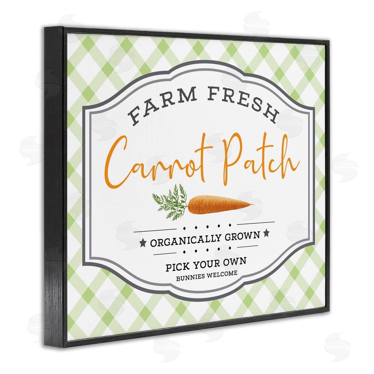 AE Design Farm fr_sideesh Carrot Patch Country Sign Green Plaid