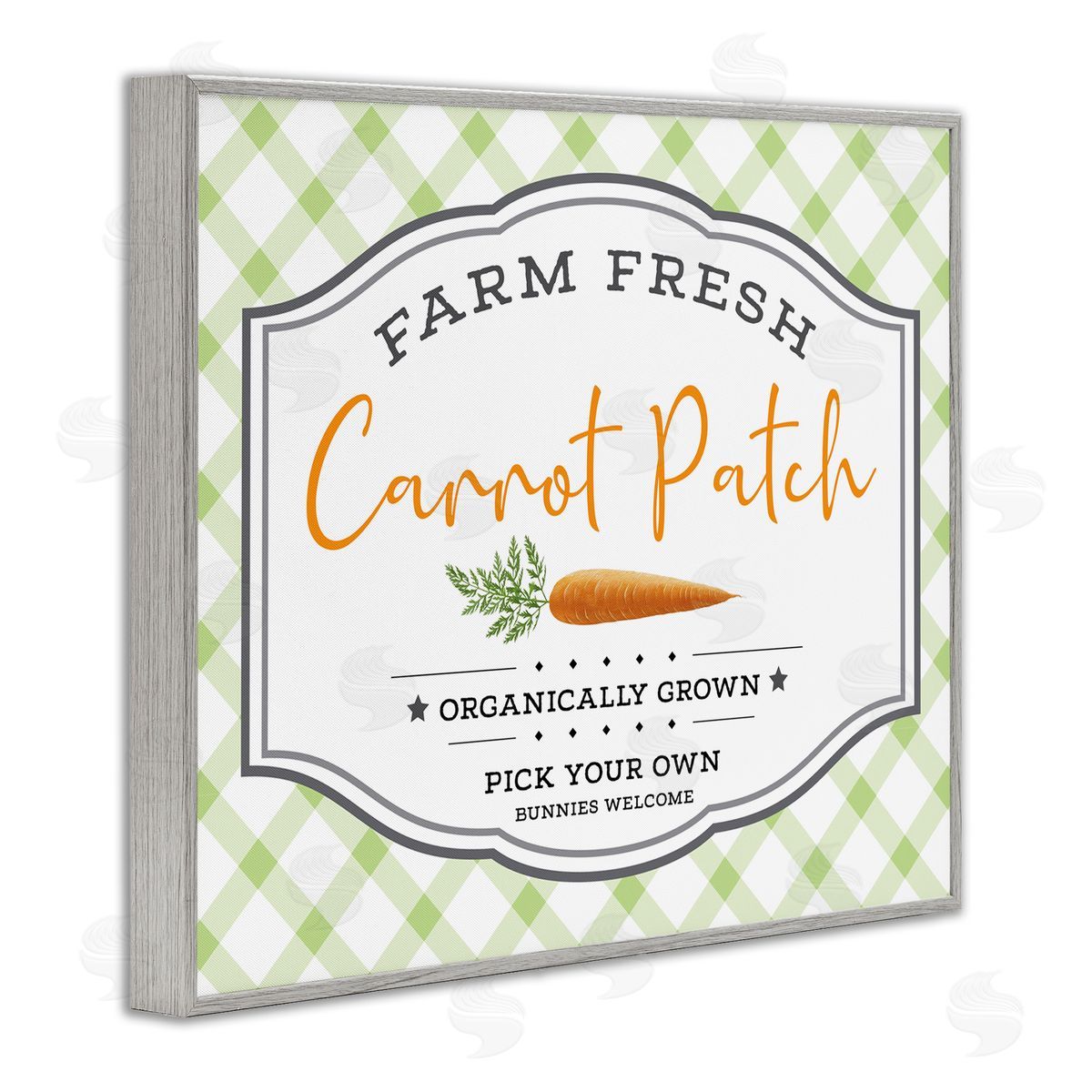 AE Design Farm fr_sideesh Carrot Patch Country Sign Green Plaid