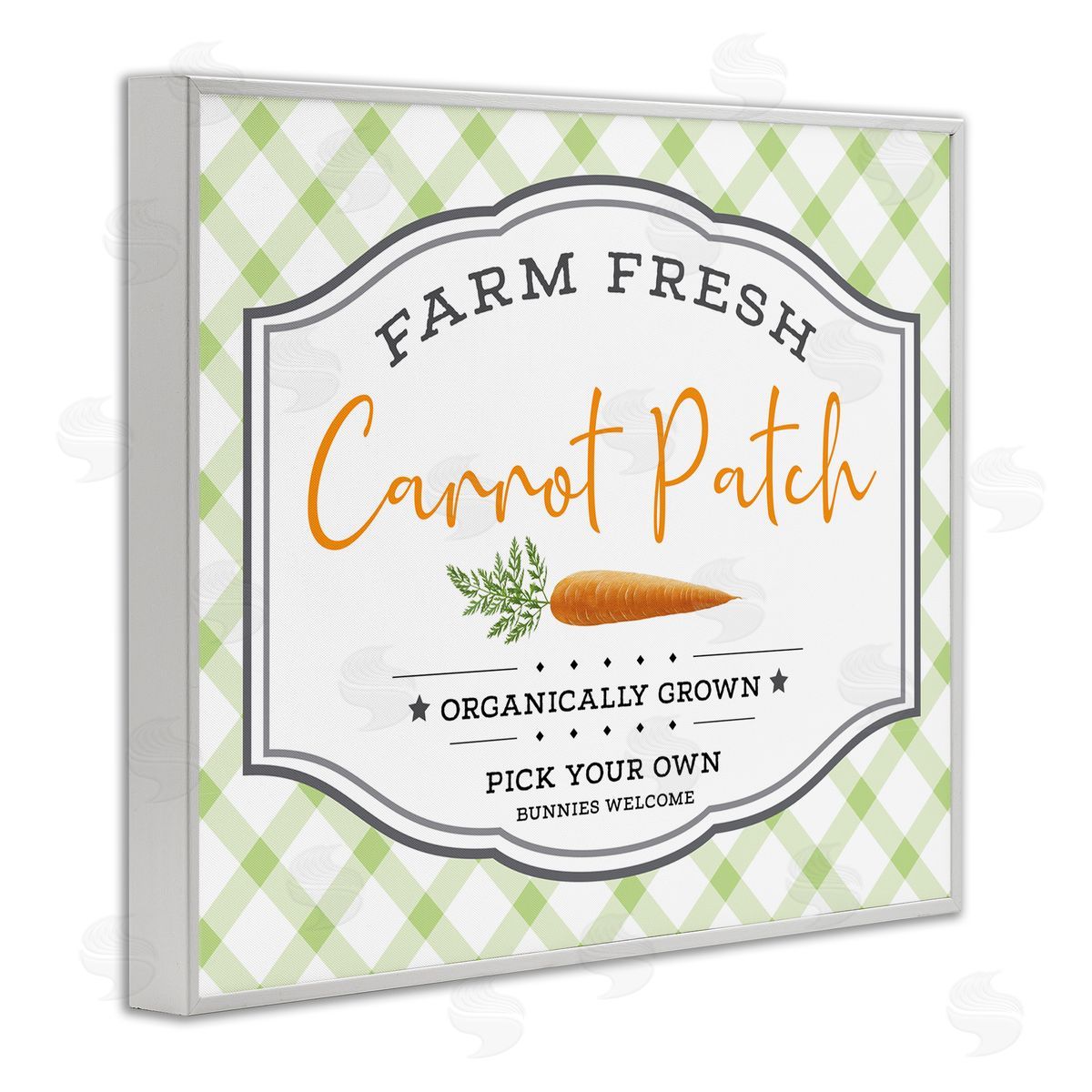 AE Design Farm fr_sideesh Carrot Patch Country Sign Green Plaid