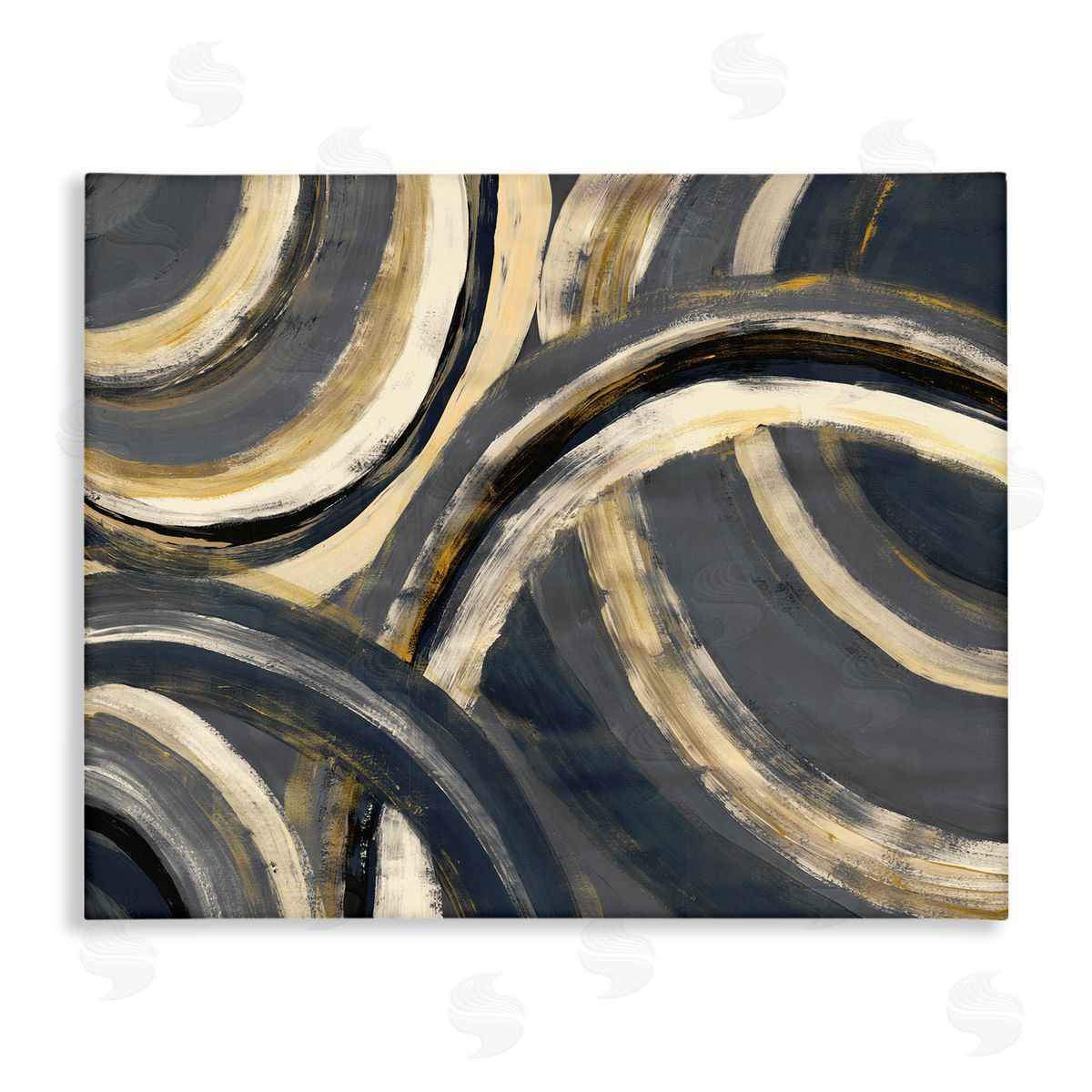 Doris Charest Abstract Developing Rings Grey Gold Encasing Arches