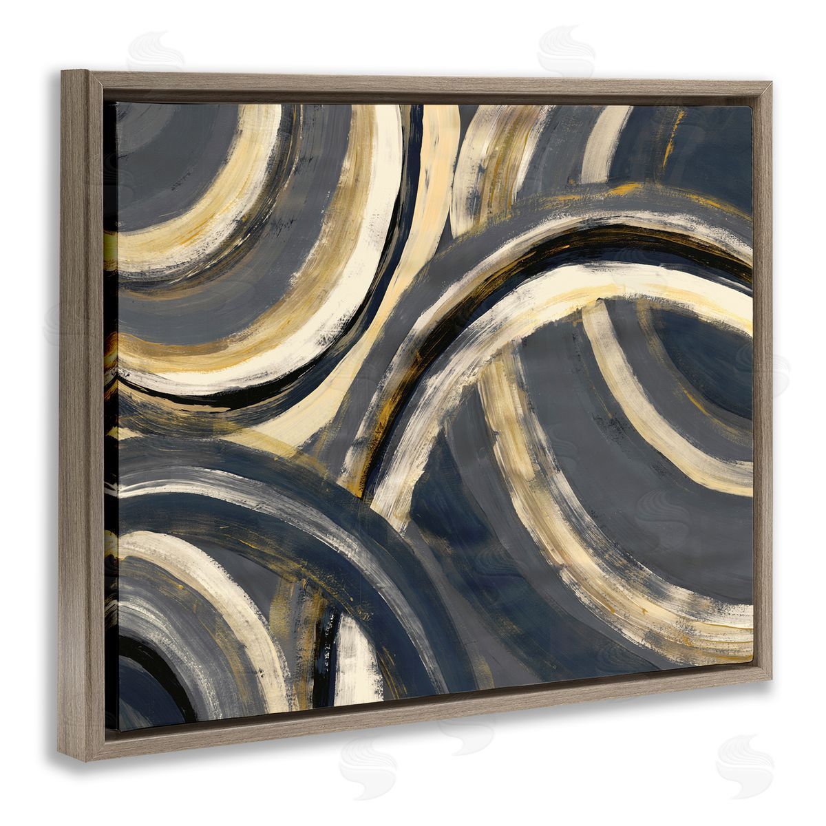 Doris Charest Abstract Developing Rings Grey Gold Encasing Arches