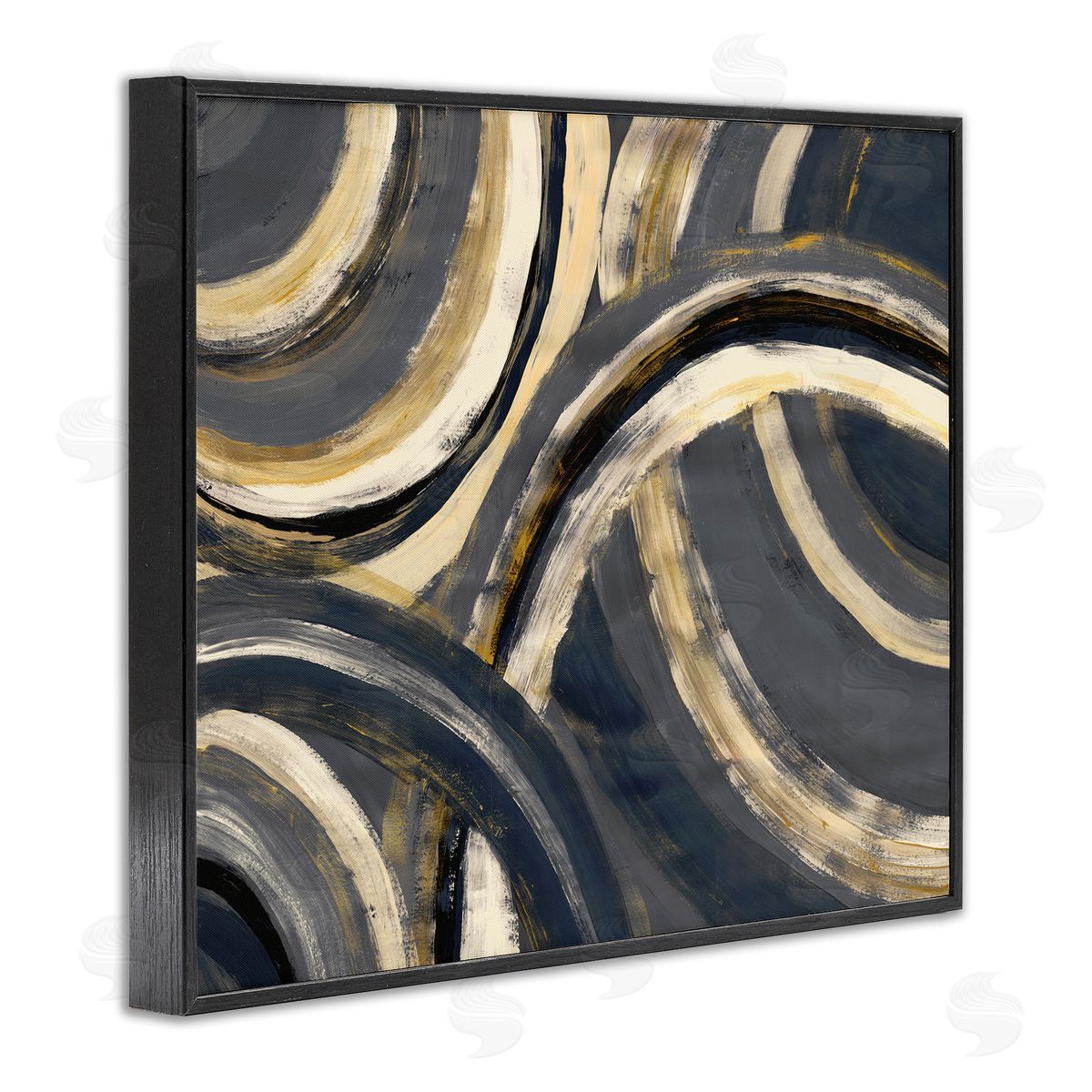 Doris Charest Abstract Developing Rings Grey Gold Encasing Arches