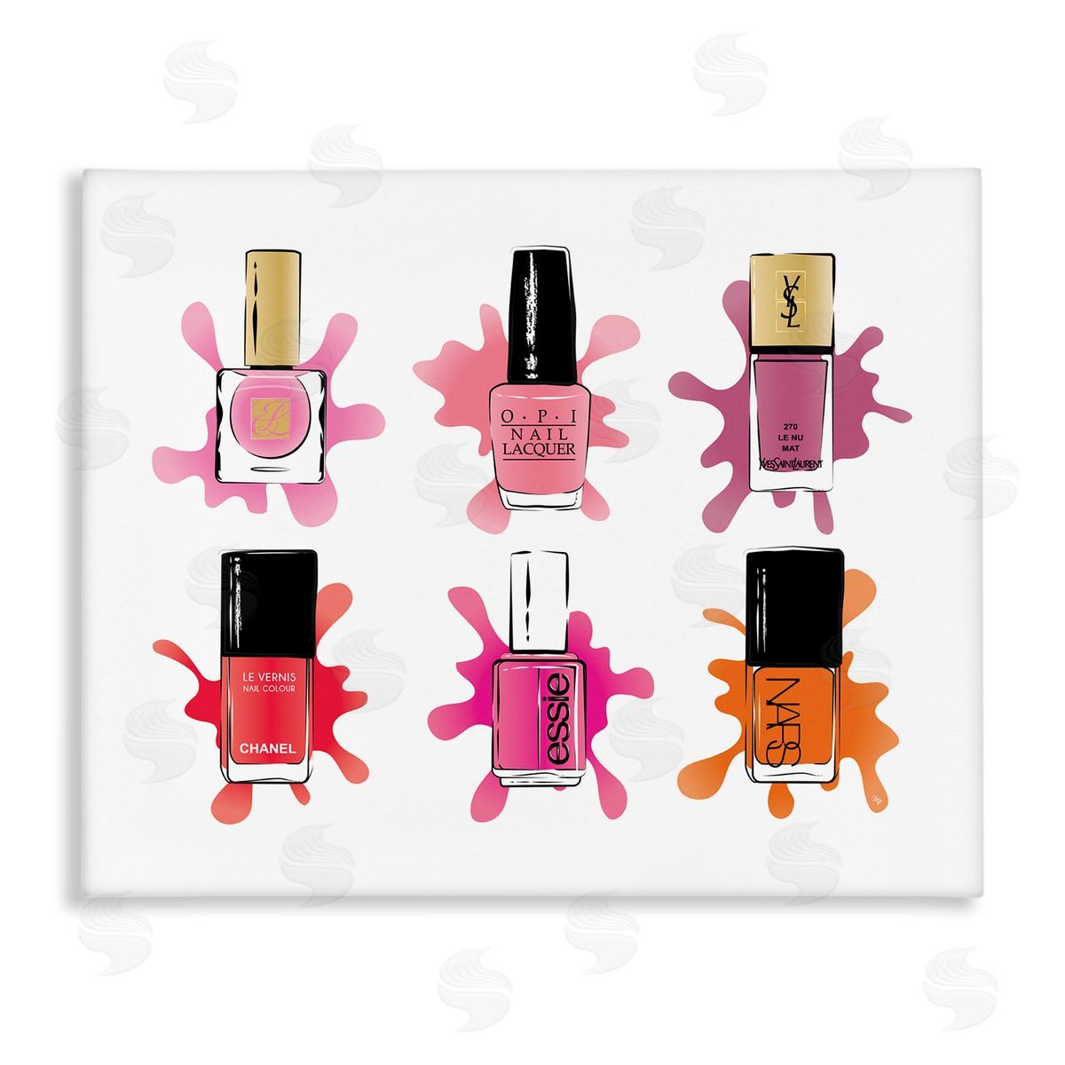Martina Pavlova Splash Paint Nail Polish Glam Pink Purple Orange
