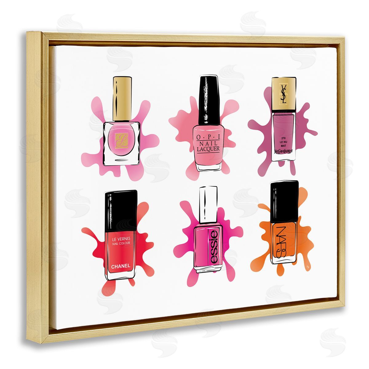 Martina Pavlova Splash Paint Nail Polish Glam Pink Purple Orange