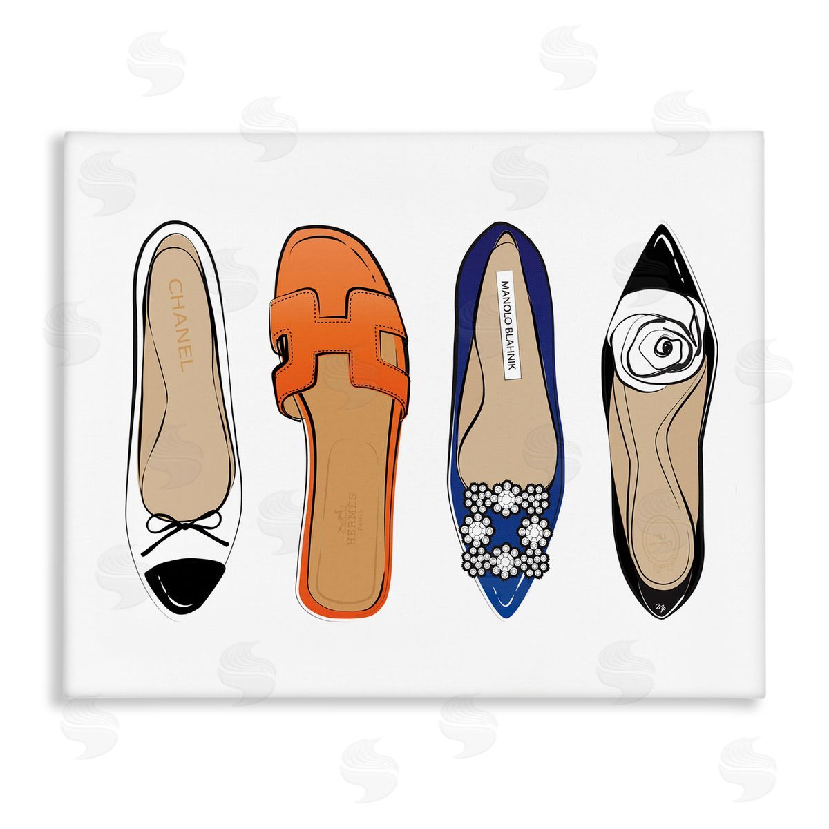 Martina Pavlova Chic Fashion Heels Blue Orange Flats Fashion Feet