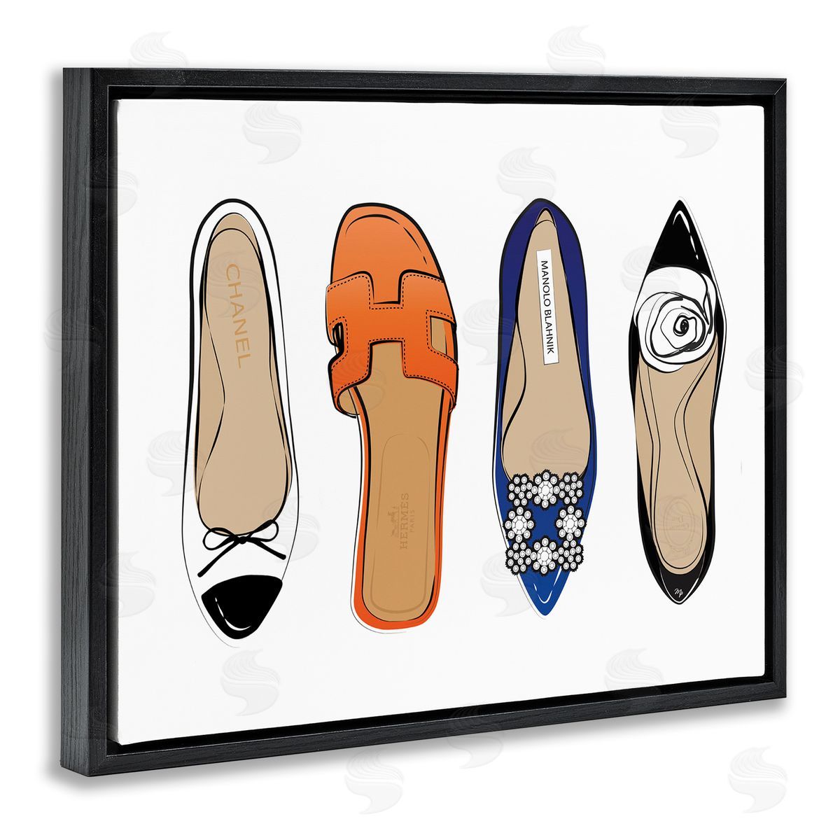 Martina Pavlova Chic Fashion Heels Blue Orange Flats Fashion Feet