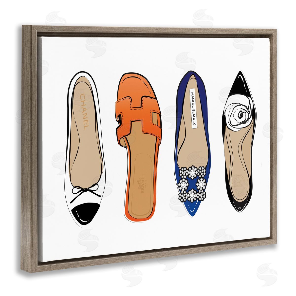 Martina Pavlova Chic Fashion Heels Blue Orange Flats Fashion Feet