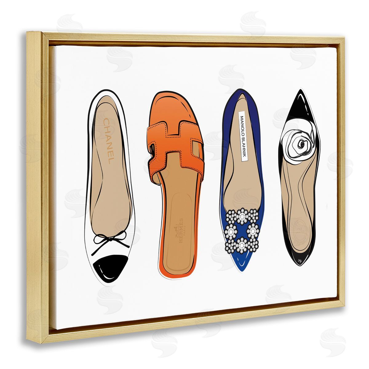 Martina Pavlova Chic Fashion Heels Blue Orange Flats Fashion Feet