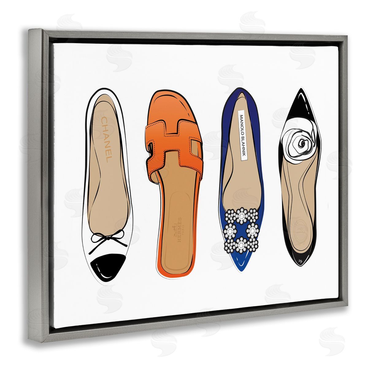 Martina Pavlova Chic Fashion Heels Blue Orange Flats Fashion Feet